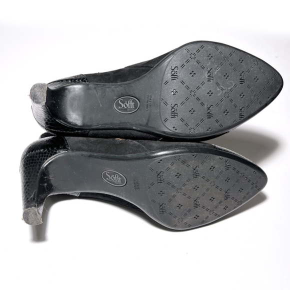 Sofft Makayla Suede Snakeskin Cap Toe Booties - Picture 11 of 14